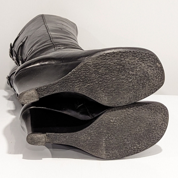 Spring black knee high wedge boots size 6.5 - Picture 6 of 14